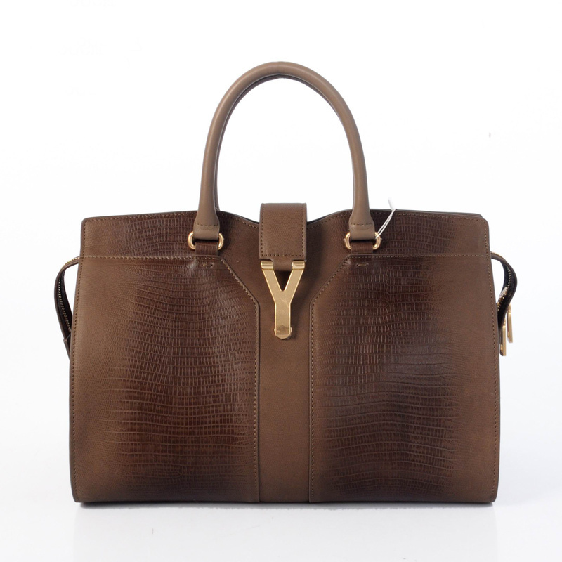 8221 YSL 2013 Cabas Chyc borsa in pelle di lucertola tote 8221 Aprico